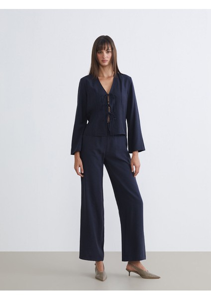 Yeni Sezon V Yaka Bağlamalı Bluz fiyatları