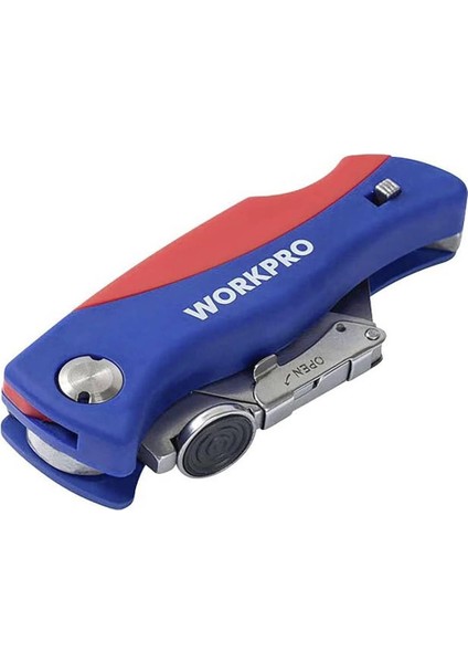 WP211006 Ağır Hizmet Paslanmaz Çelik Gövde Katlanır Rötuş Bıçağı + 6 Adet Yedek Bıçak