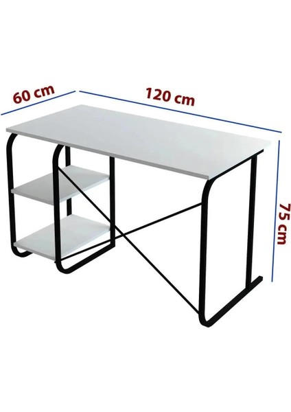 Çalışma Masası Metal Bilgisayar Laptop Masası 2 Raflı Ders Çalışma Ofis Masası modelleri