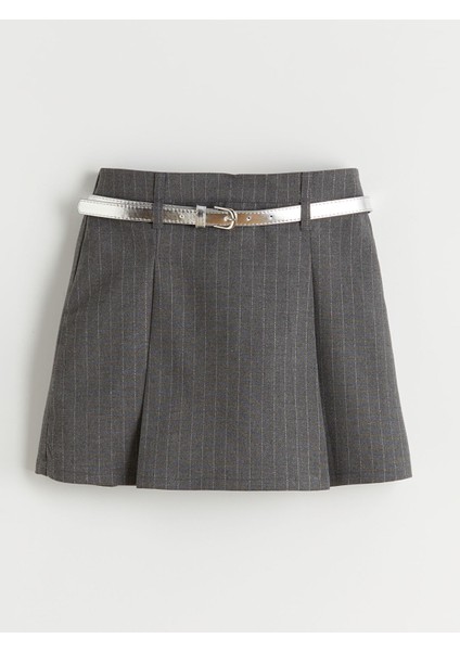 Yeni Sezon Beli Lastikli Pileli Kız Çocuk Şort Etek