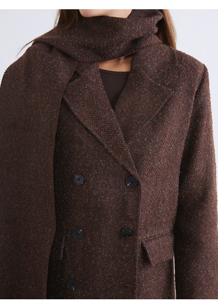 Yeni Sezon Kruvaze Yaka Atkılı Kadın Kaban modelleri