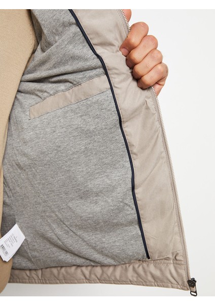 Yeni Sezon Standart Kalıp Dik Yaka Süet Erkek Şişme Mont indirimleri