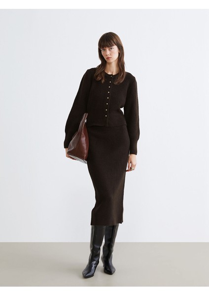 Yeni Sezon Beli Lastikli Triko Etek