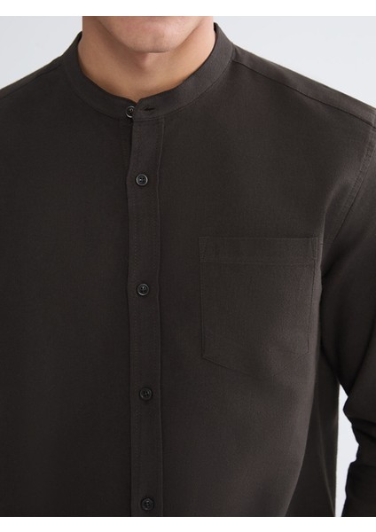 Yeni Sezon Regular Fit Hakim Yaka Uzun Kollu Erkek Gömlek modelleri