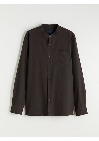 Yeni Sezon Regular Fit Hakim Yaka Uzun Kollu Erkek Gömlek indirimleri