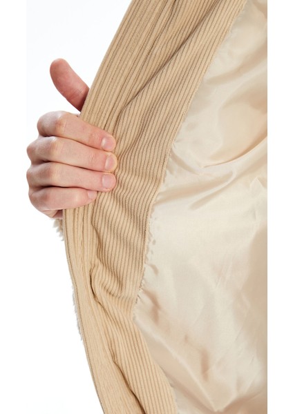 Yeni Sezon Standart Kalıp Dik Yaka Pelüş Erkek Mont fırsatları