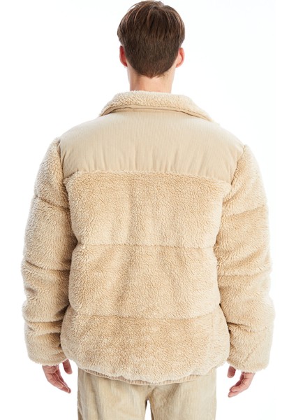 Yeni Sezon Standart Kalıp Dik Yaka Pelüş Erkek Mont indirimleri