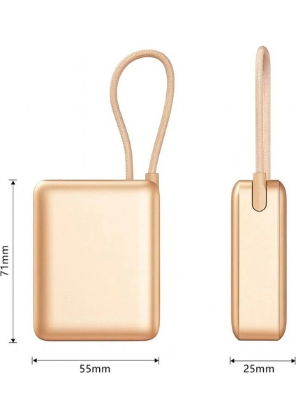 10.000MAH LCD Göstergeli Type-C Giriş & Çıkışlı 20W Dahili Type-C Kablolu Powerbank fiyatları