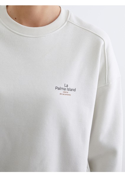 Yeni Sezon Baskılı Oversize Kadın Kalın Sweatshirt modelleri