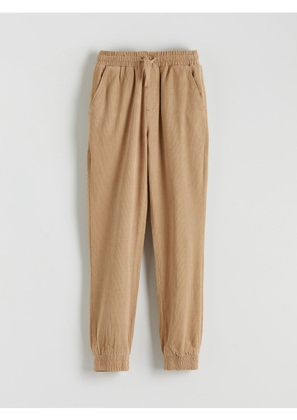 Yeni Sezon Beli Lastikli Kadife Erkek Çocuk Jogger Pantolon