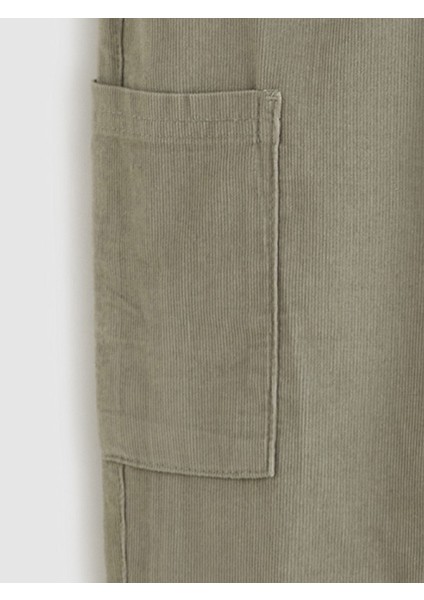 Yeni Sezon Beli Lastikli Erkek Çocuk Kadife Kargo Pantolon modelleri