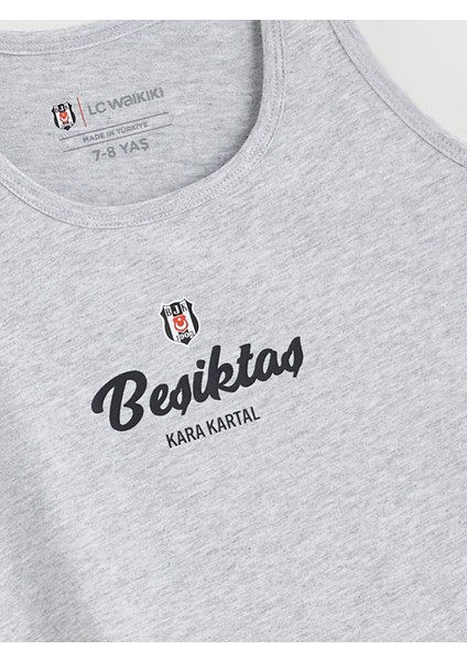 Yeni Sezon Bisiklet Yaka Beşiktaş Baskılı Erkek Çocuk Atlet 2'li modelleri