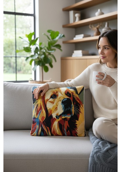 Jakarlı Dokuma Goblen Kırlent Kılıfı – 45X45 cm Biyeli ve Çift Taraflı Dekoratif Yastık fiyatları