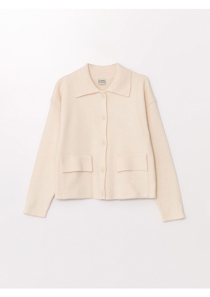 Yeni Sezon Polo Yaka Kız Çocuk Triko Hırka