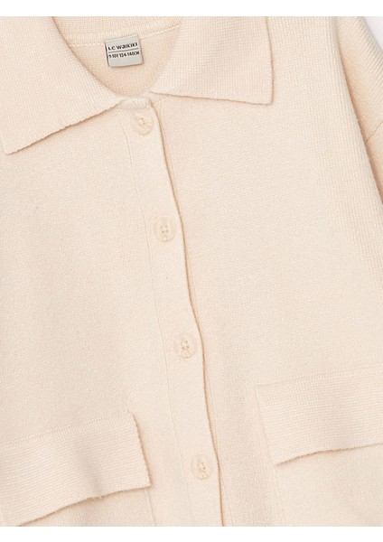 Yeni Sezon Polo Yaka Kız Çocuk Triko Hırka modelleri