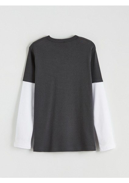 Yeni Sezon Bisiklet Yaka Baskılı Erkek Çocuk Tişört modelleri