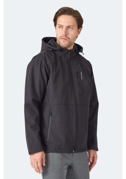 Harmonic Erkek Siyah Softshell Kapüşonlu Fermuarlı Mont - Siyah fiyatları