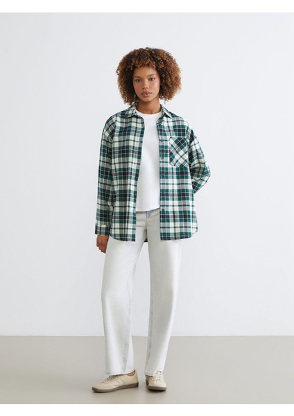 Yeni Sezon Ekose Oversize Kadın Oduncu Gömlek fiyatları