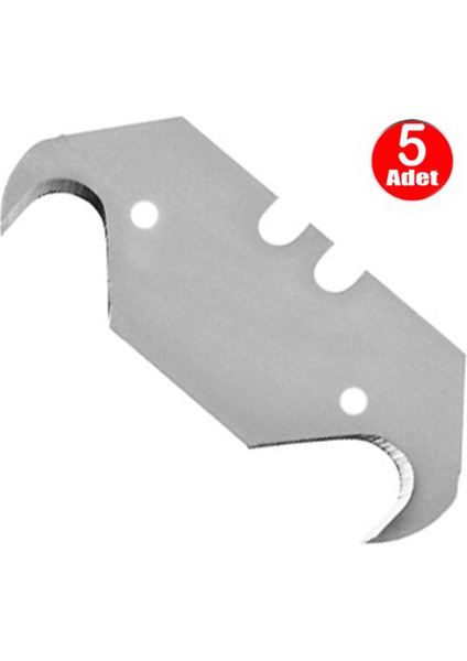 Kancalı Çengelli Maket Bıçağı Ucu Yedek Bıçak Ağız Uç 5\'li Paket