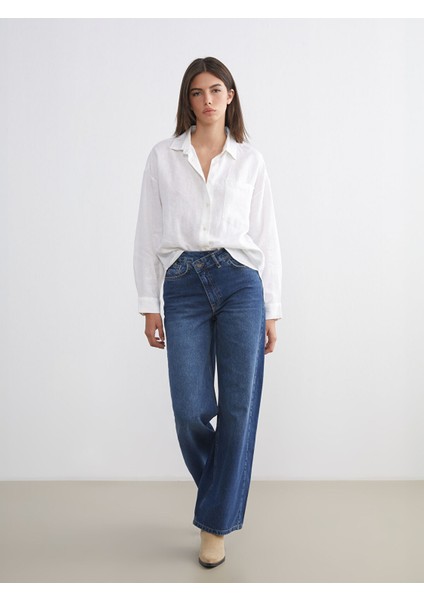 Yeni Sezon Wideleg Kadın Jean Pantolon