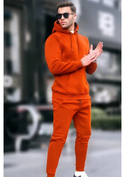 Erkek 3 Iplik Içi Pamuklu Bol Oversize Jogger Paçası Lastikli Eşofman Takımı fiyatları