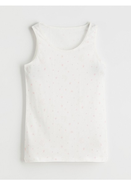Yeni Sezon Baskılı Askılı Pamuklu Kız Çocuk Atlet