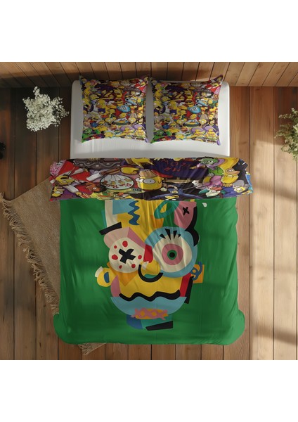 Bart Simpson & Simpsons Çift Taraflı Nevresim Takımı - 200 Cm X 220 Cm fiyatları