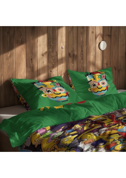 Bart Simpson & Simpsons Çift Taraflı Nevresim Takımı - 200 Cm X 220 Cm modelleri