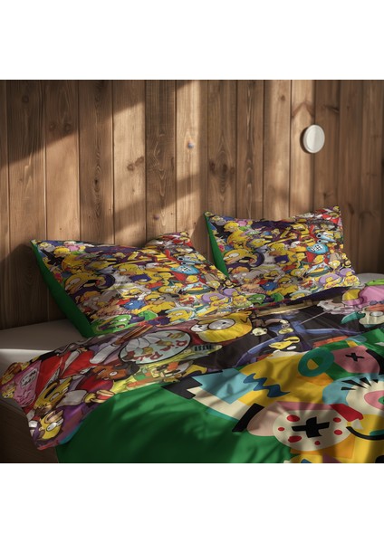 Bart Simpson & Simpsons Çift Taraflı Nevresim Takımı - 200 Cm X 220 Cm fırsatları
