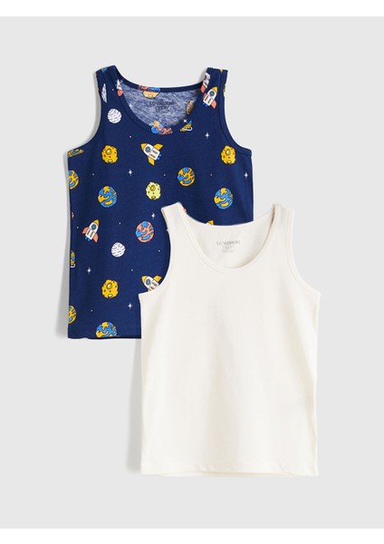 Yeni Sezon Bisiklet Yaka Erkek Çocuk Atlet 2'li