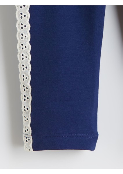 Yeni Sezon Beli Lastikli Kız Çocuk Tayt 2'li modelleri