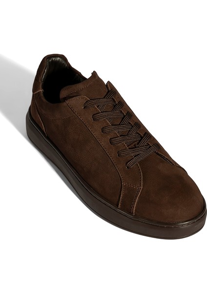 Erkek Koyu Kahve Bağcıklı Günlük Nubuk Deri Ayakkabı indirimleri