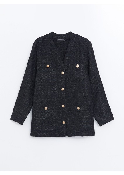 Yeni Sezon V Yaka Kadın Tüvit Ceket indirimleri