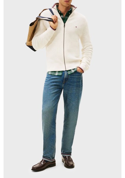 Pamuklu Regular Fit Dik Yaka Fermuarlı Kazak Erkek Kazak MW0MW41517 Z00 fiyatları