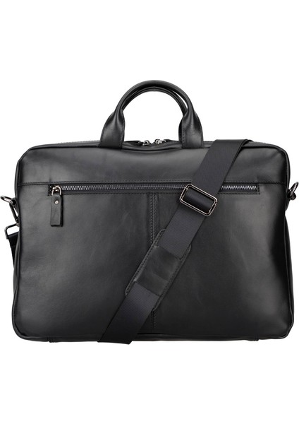 Apollo 13-14 Inç Deri Laptop Çantası Rst1 Siyah