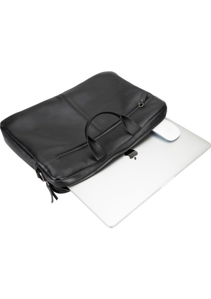 Apollo 13-14 Inç Deri Laptop Çantası Rst1 Siyah fırsatları