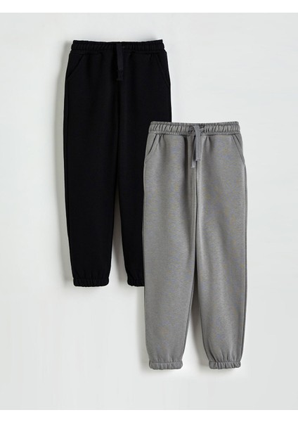 Yeni Sezon Beli Lastikli Erkek Çocuk Jogger Eşofman Alt 2'li