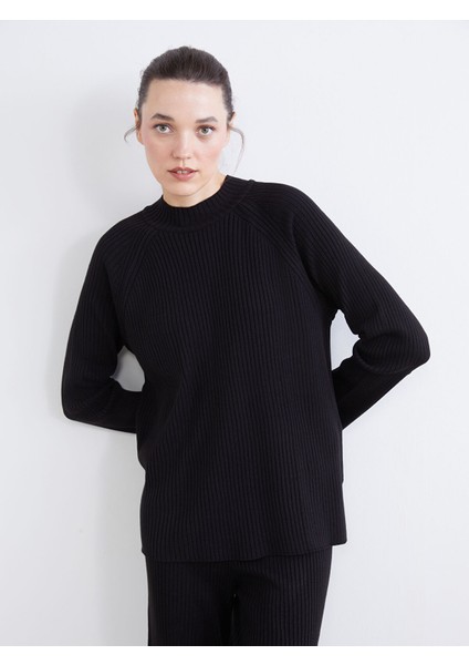 Yeni Sezon Bisiklet Yaka Oversize Kadın Triko Kazak