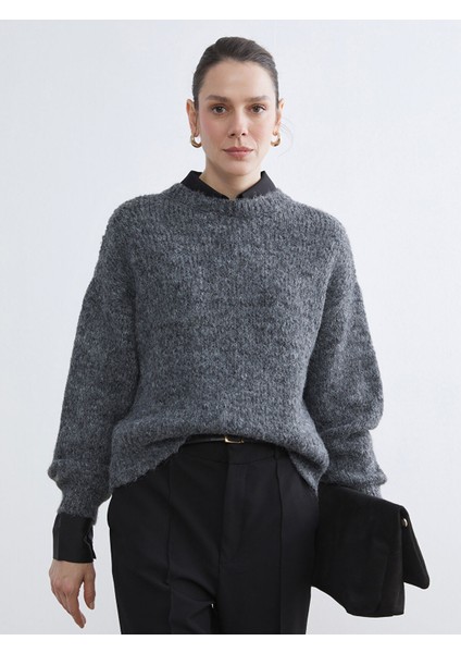 Yeni Sezon Bisiklet Yaka Kadın Triko Kazak