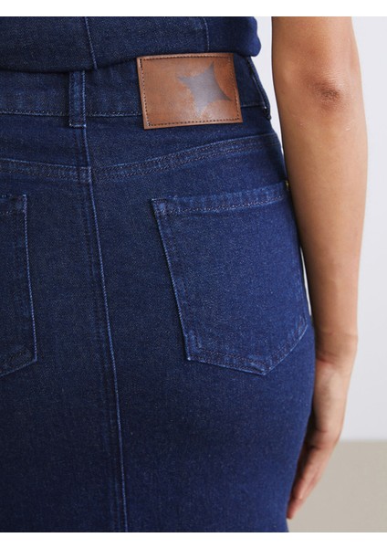 Yeni Sezon Dar Fit Mini Jean Etek modelleri