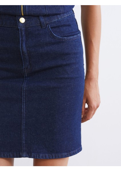 Yeni Sezon Dar Fit Mini Jean Etek fırsatları