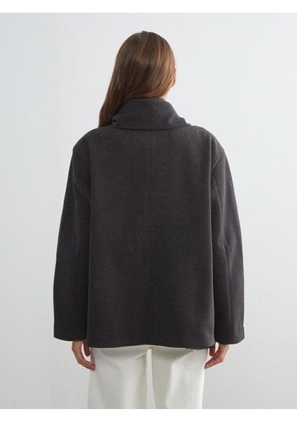 Yeni Sezon Çıkarılabilir Şal Yaka Kadın Kaşe Kaban indirimleri