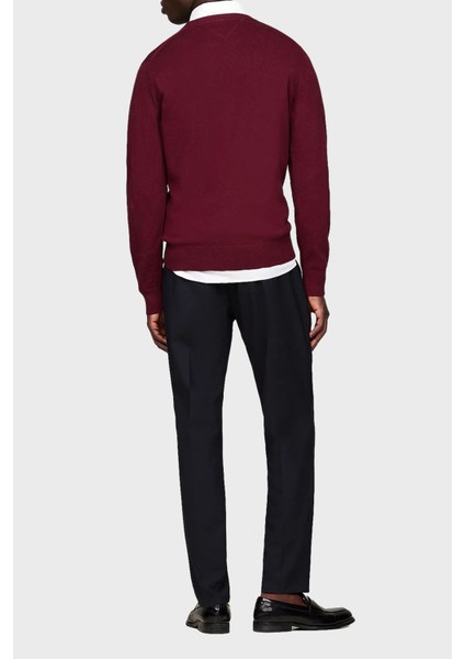 Pamuk ve Kaşmir Karışımlı Regular Fit Bisiklet Yaka Kazak Erkek Kazak MW0MW28046 Xıt fırsatları