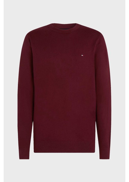 Pamuk ve Kaşmir Karışımlı Regular Fit Bisiklet Yaka Kazak Erkek Kazak MW0MW28046 Xıt indirimleri