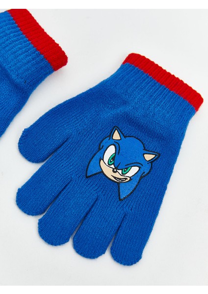 Yeni Sezon Sonic Baskılı Erkek Çocuk Atkı Bere ve Eldiven modelleri