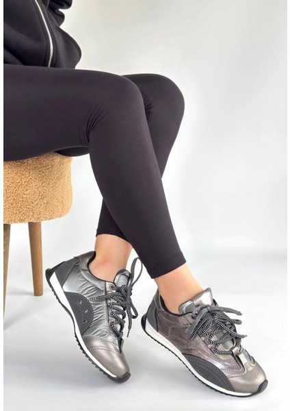 Yzlal Ranu Platin Cilt Paraşüt Detaylı Bağcıklı Spor Ayakkabı (Numara: 38) modelleri