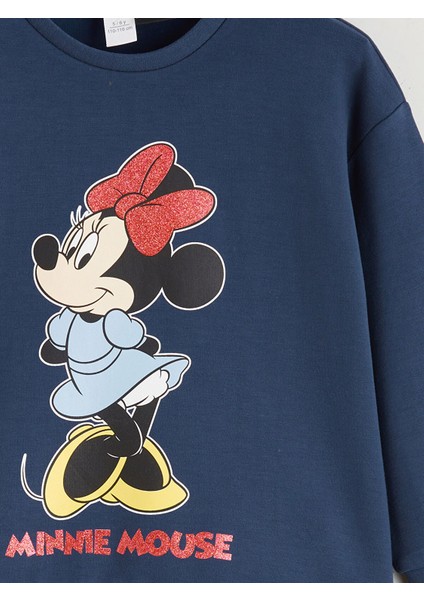 Yeni Sezon Minnie Mouse Baskılı Kız Çocuk Sweatshirt modelleri