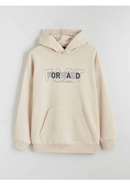Yeni Sezon Baskılı Erkek Kalın Hoodie