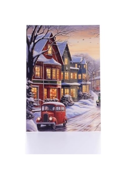 Kartpostal, Yılbaşı, Kırmızı Araba, 12X17 cm 6 Adet fiyatları