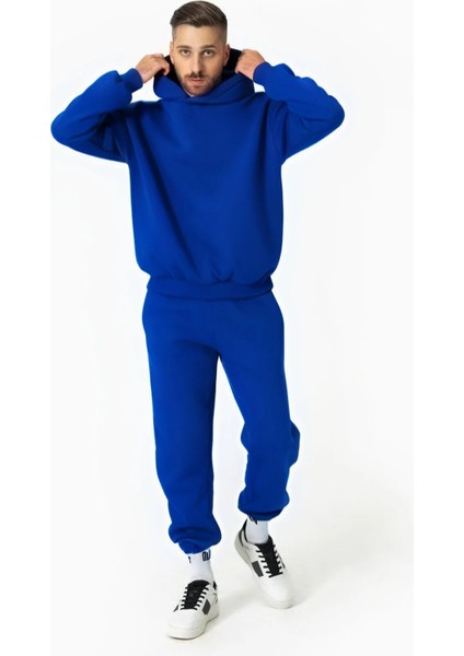 Erkek 3 Iplik Içi Pamuklu Bol Oversize Jogger Paçası Lastikli Eşofman Takımı fiyatları